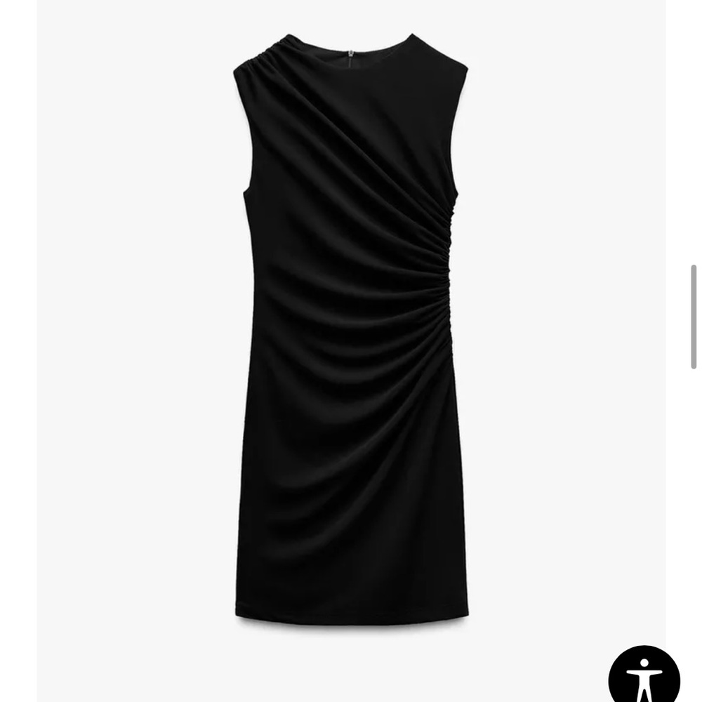 SHORT DRESS WITH RUCHING - Zara - Never worn
